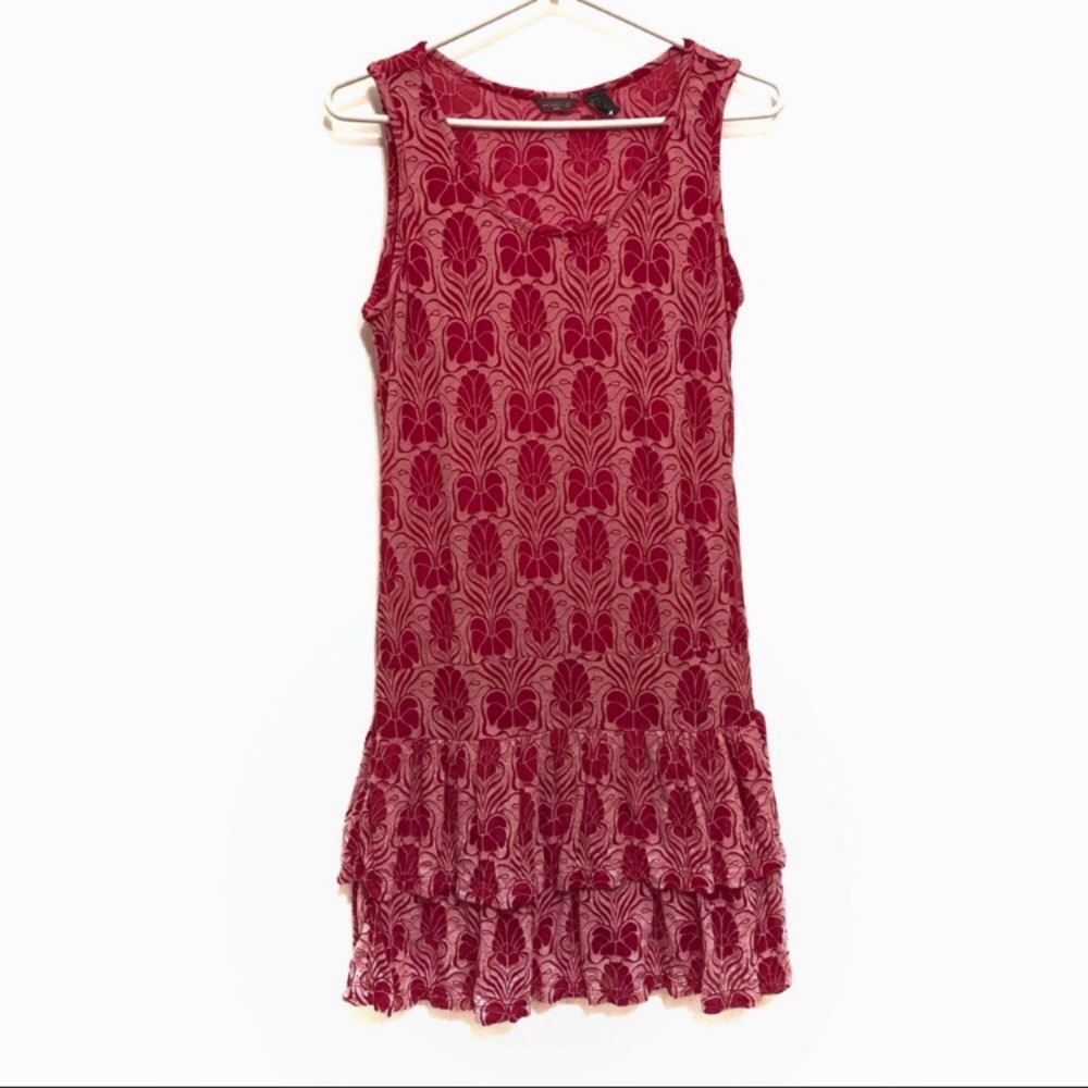 Merrell Flora pink printed dress / beach cover up size medium